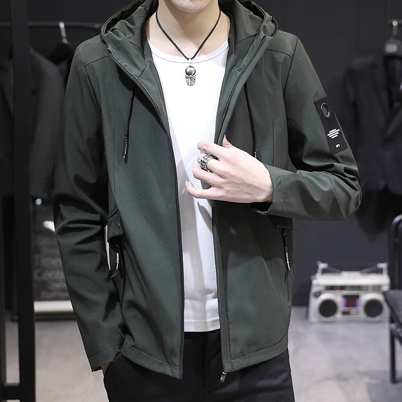 Outdoor Camping Sports Men's Jackets Waterproof Military Hooded Jacket Windbreaker Coat Clothing Overcoat Soft and Fashionable